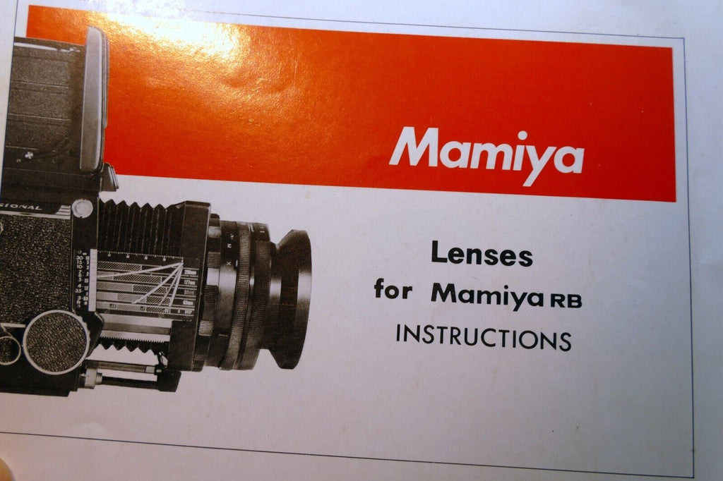 Mamiya RB67 6X7  Lens Specifications Brochure