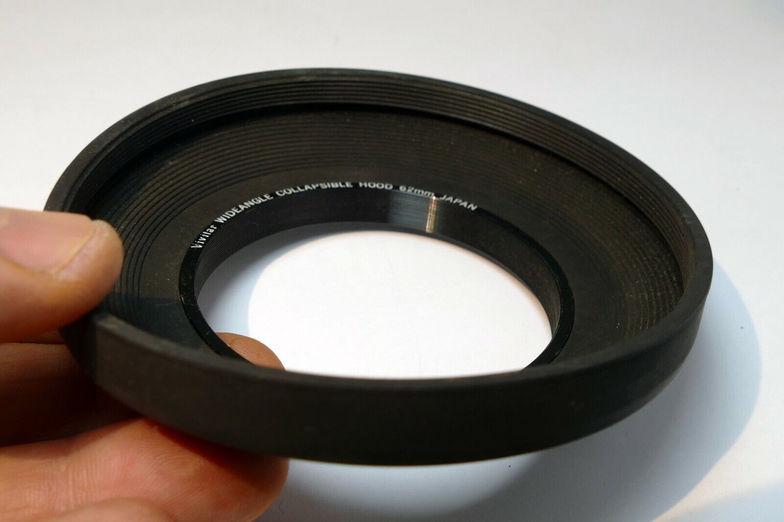 Vivitar Collapsible Rubber Lens Hood Wide angle 62mm JAPAN vintage screw in type