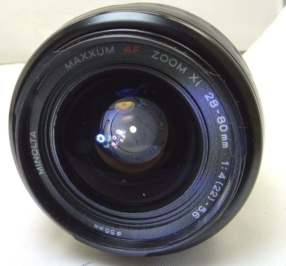 Konica Minolta AF XI 28-80mm f4-5.6 Lens (aperture blades stuck w/ oil) -  Parts