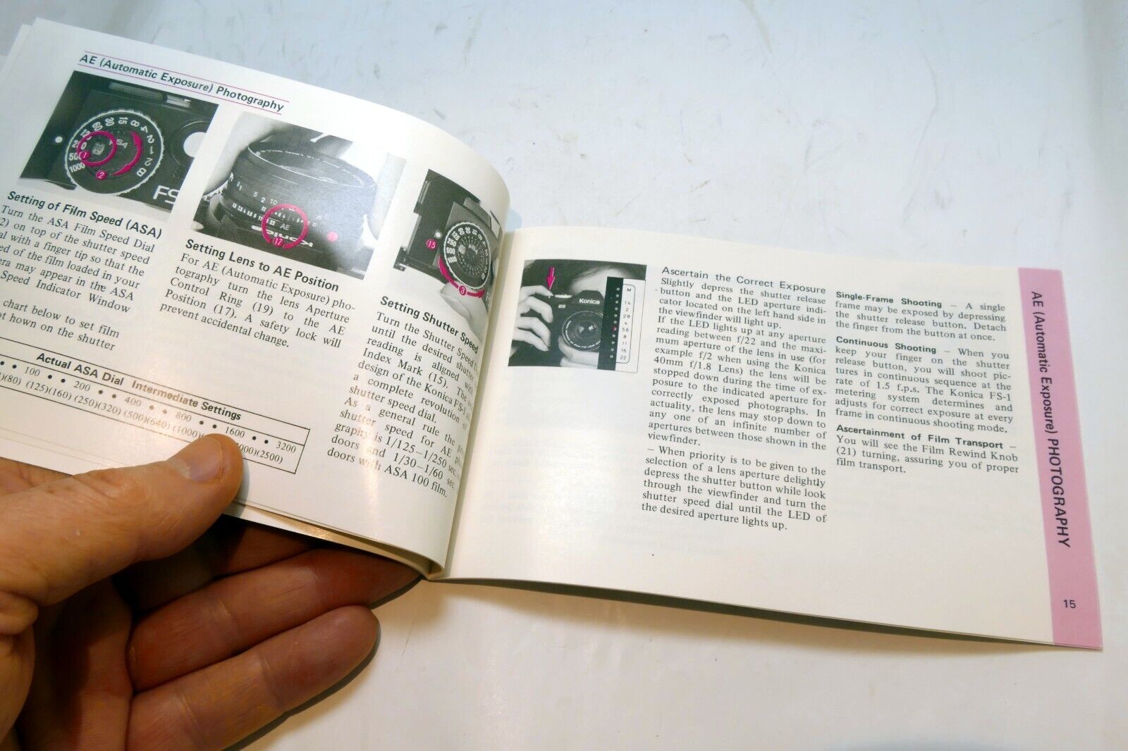 Konica FS-1 Camera guide instruction manual  1980