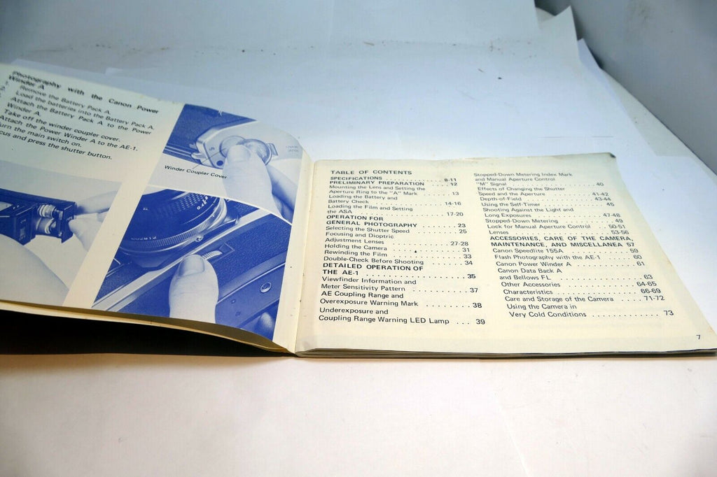Canon AE-1 camera Manual Guide   Instructions EN Instruction Guide