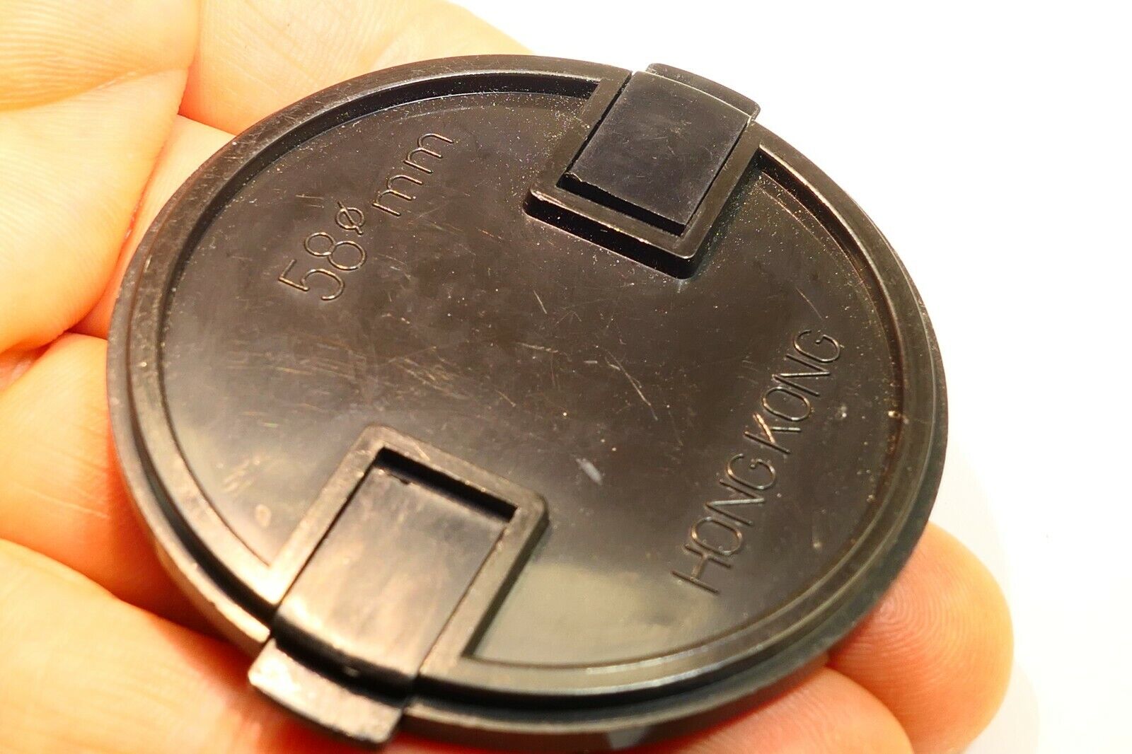 58mm snap on type Lens Front Cap made in Honk Kong