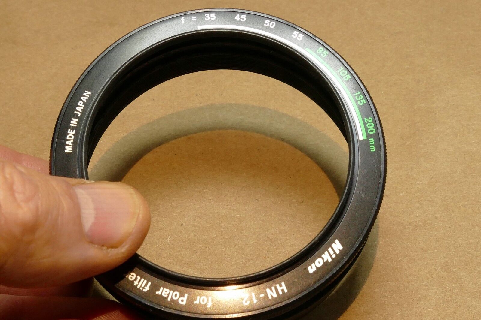 Nikon HN-12 Lens Hood Shade 52mm Polar filter screw in type 60mm ID - Genuine