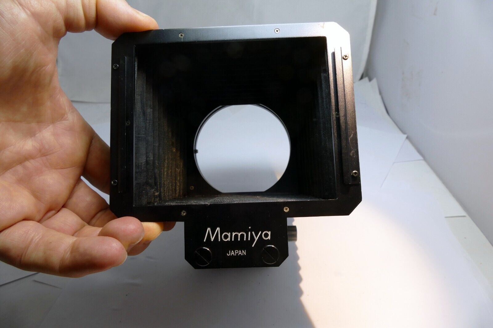 Mamiya 645 Pro Bellows Lens Hood (missing lens ring)