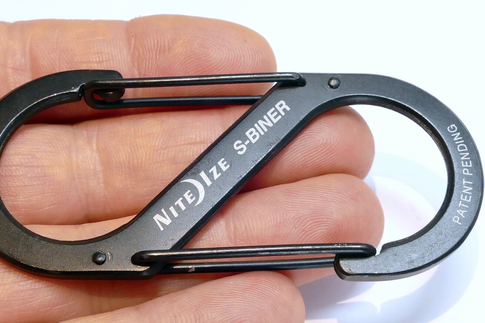Nite Ize S-Biner Stainless Steel Black Dual-Gated Carabiner for camera strap