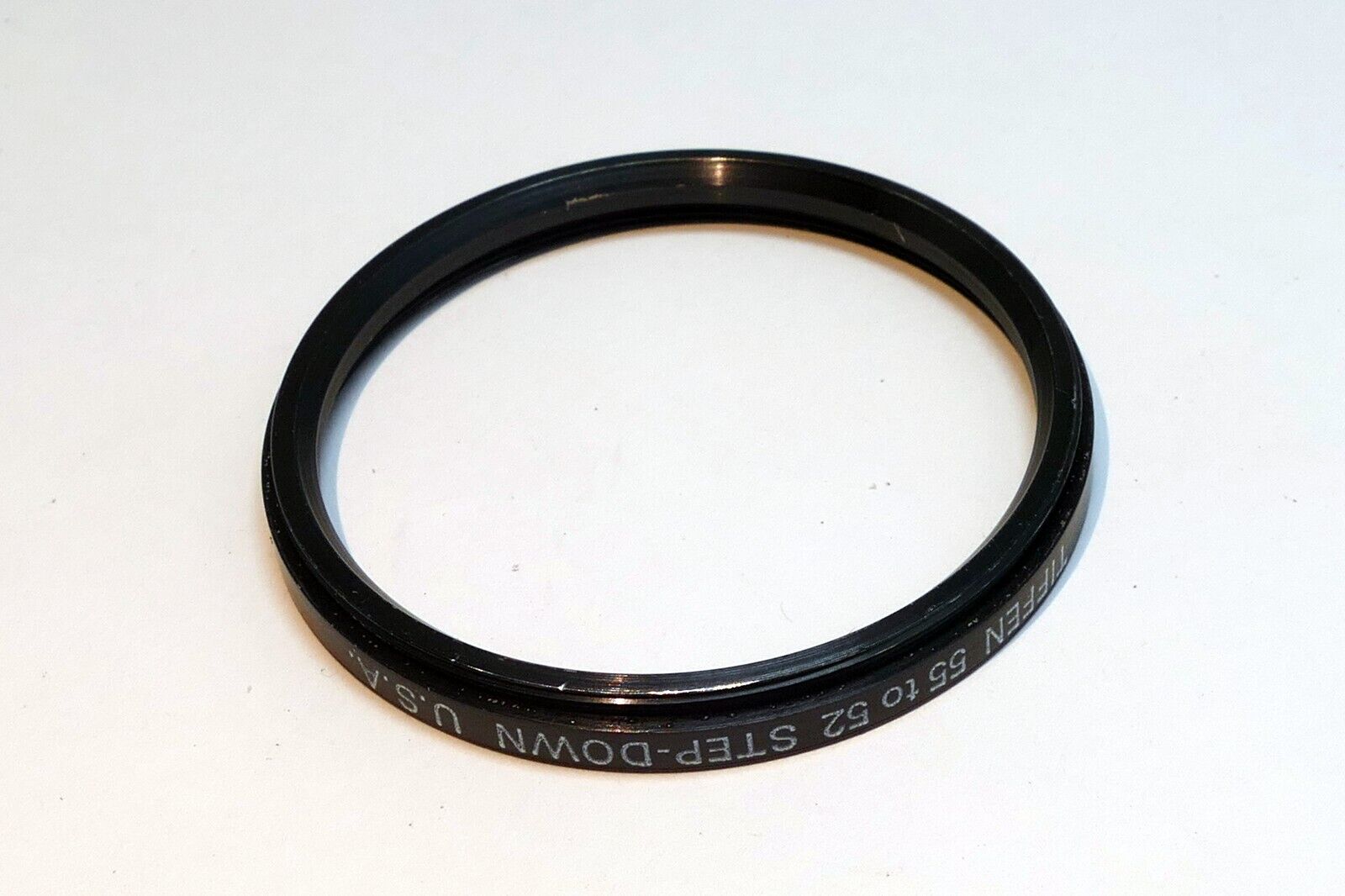 Tiffen 55mm to 52mm Filter Step Down  ring adapter screw in threaded made in USA