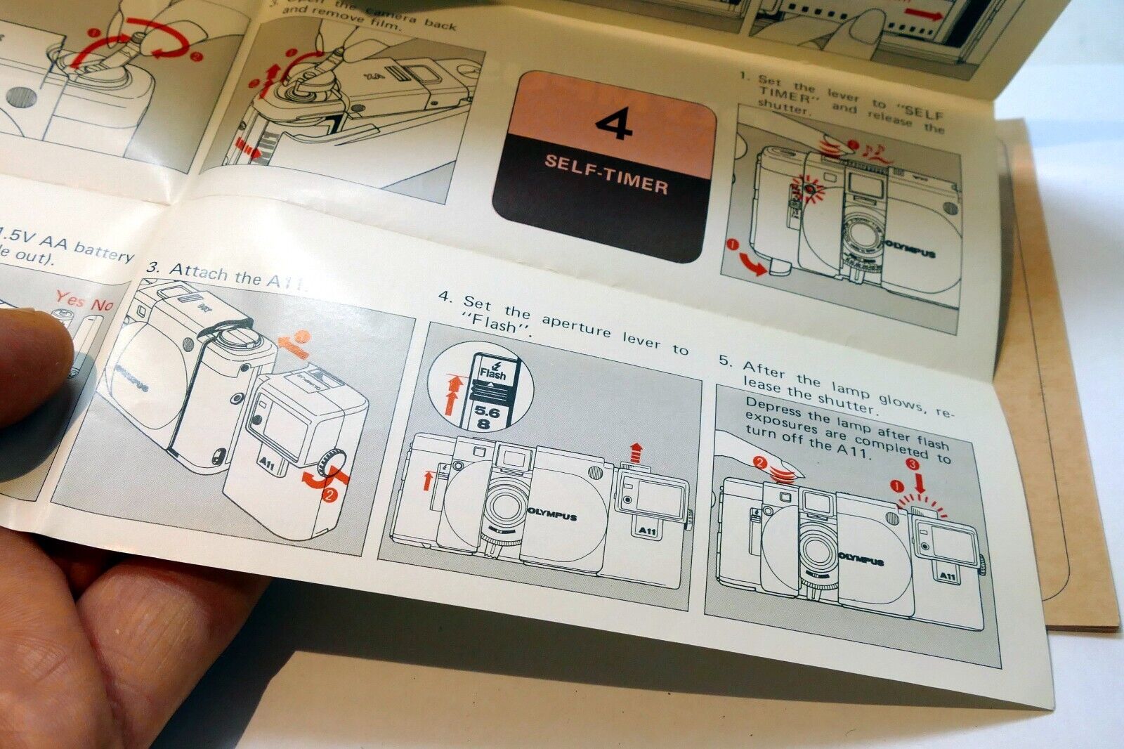 Olympus  XA Rangefinder camera Instruction Manual Guide - At A Glance concise