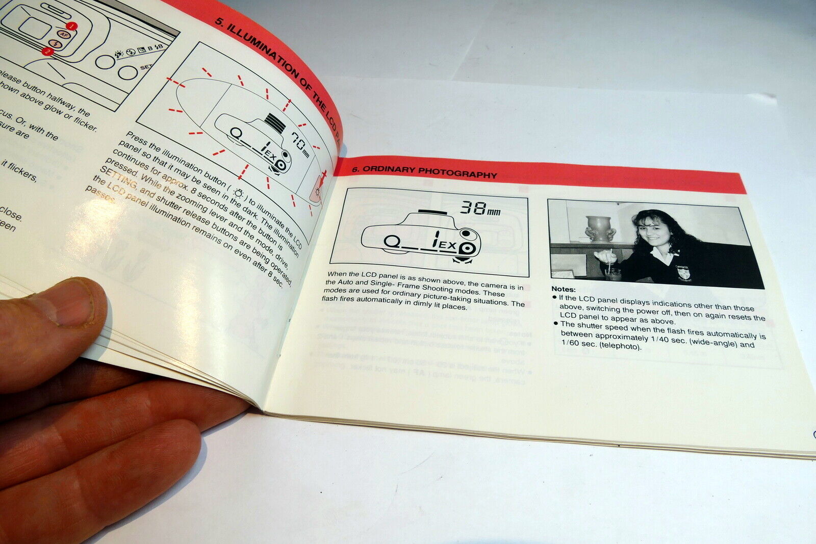 Pentax zoom 105 Super Date camera Instructions Owner's manual Guide English E