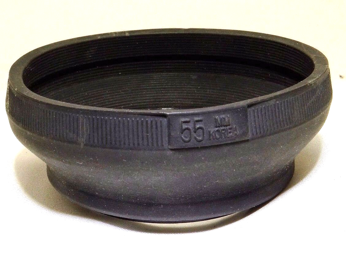 55mm Rubber Lens hood shade for 50mm f1.7 f1.4 f1.8  double threaded