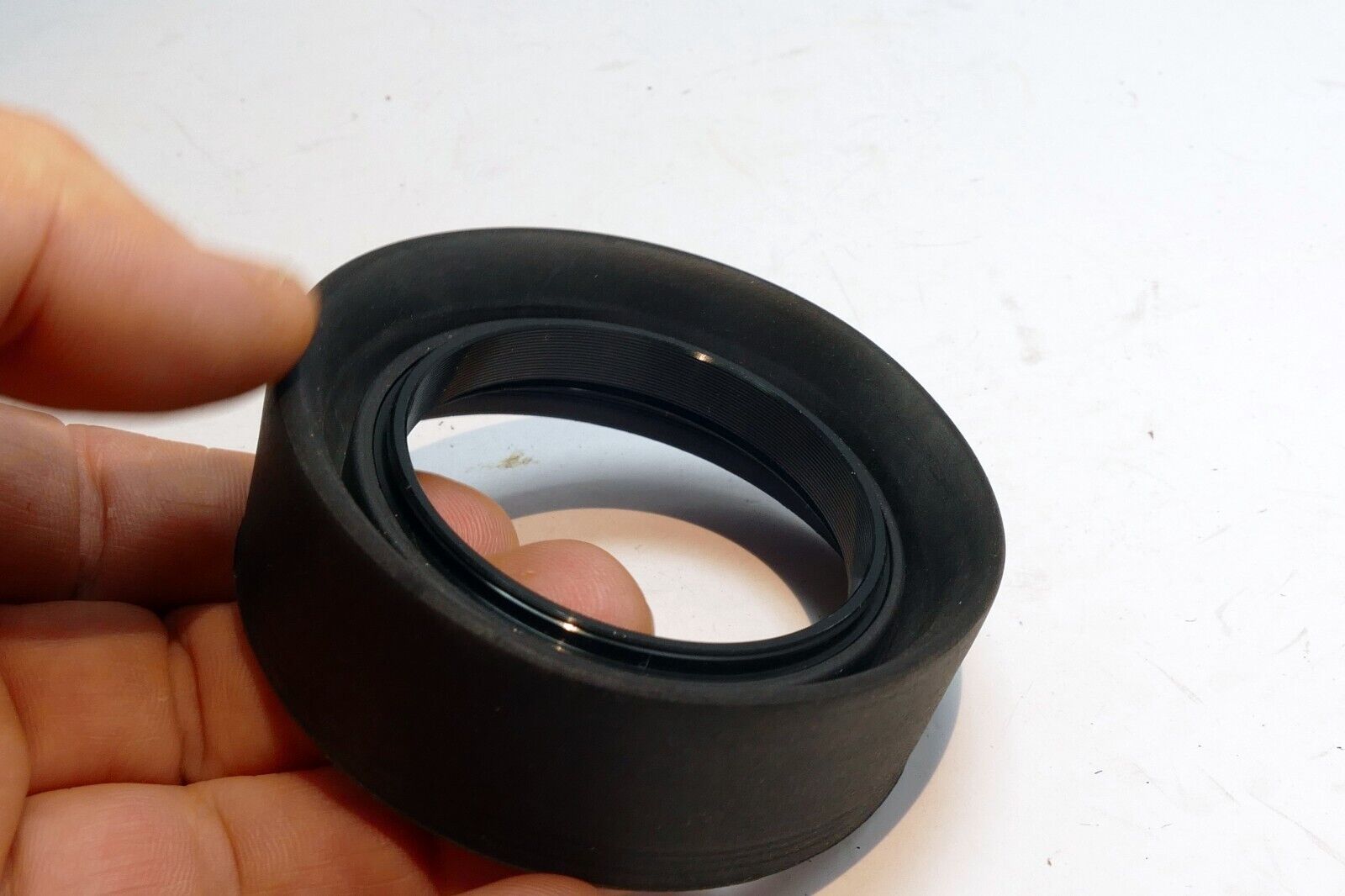 52mm Rubber Double Threaded Lens Hood Shade 3-way telephoto to wide angle