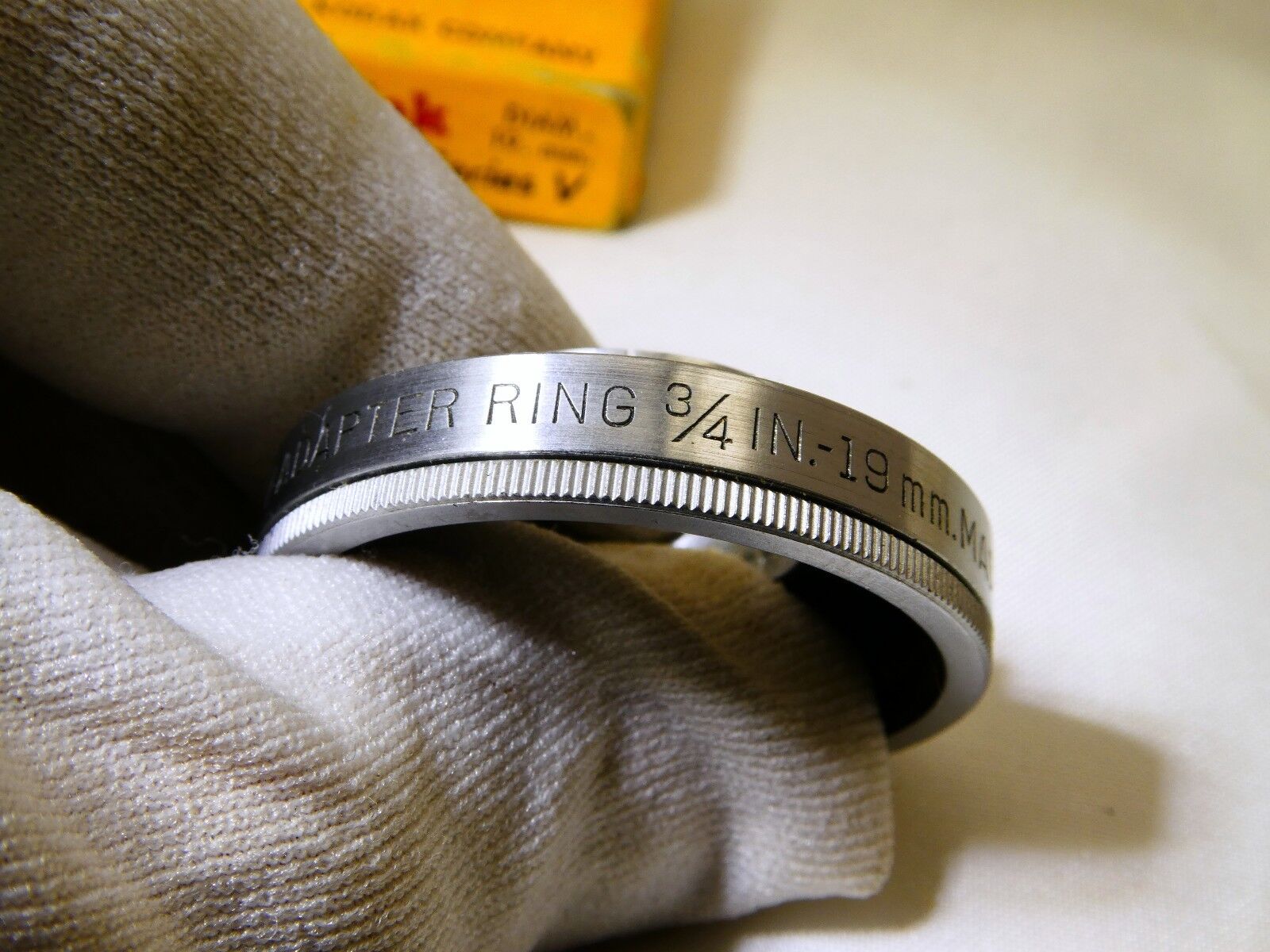 Kodak 19mm to Series V 5 Adapter Ring Holder Drop in Lens Filter