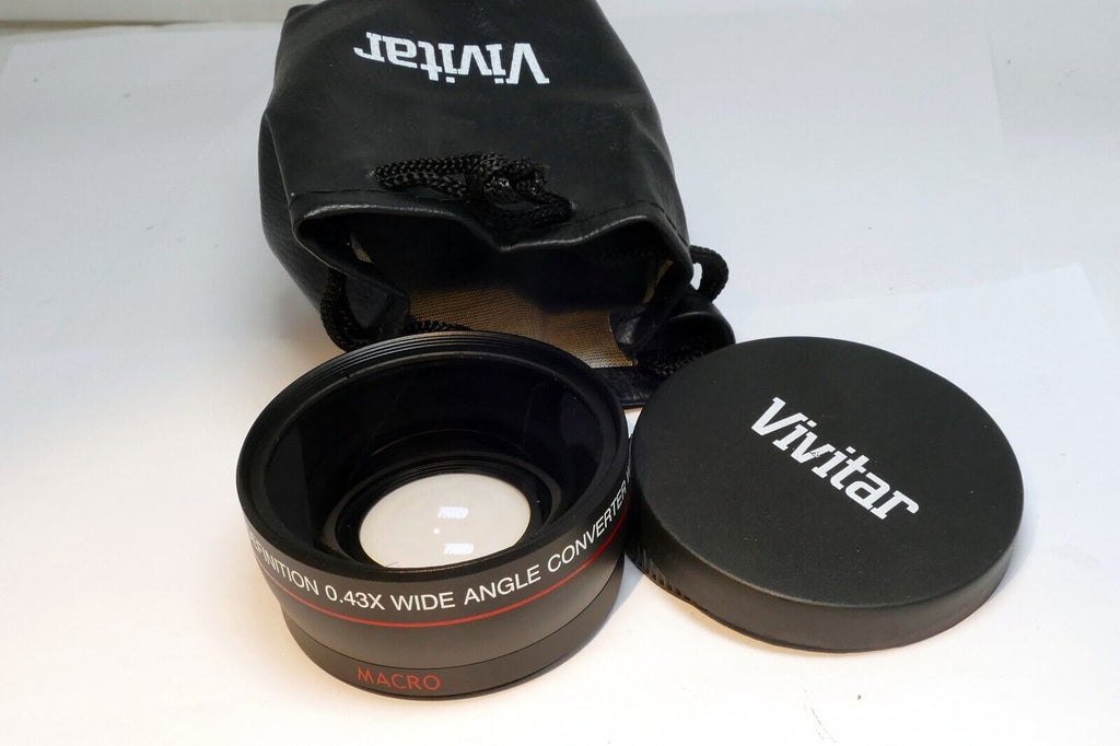 Vivitar 58mm High Definition AF 0.43X wide angle lens HD for DC DV camcorder AUX