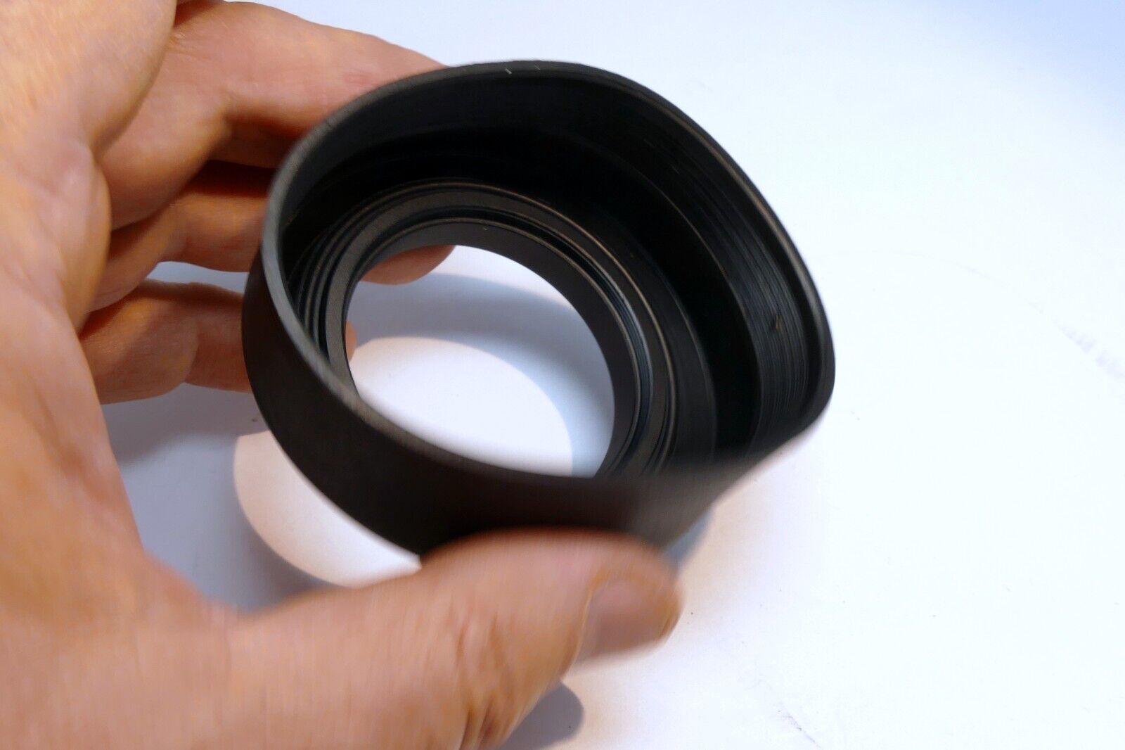 49mm rubber lens hood shade 3-way telephoto and wide angle 28mm 50mm 85mm