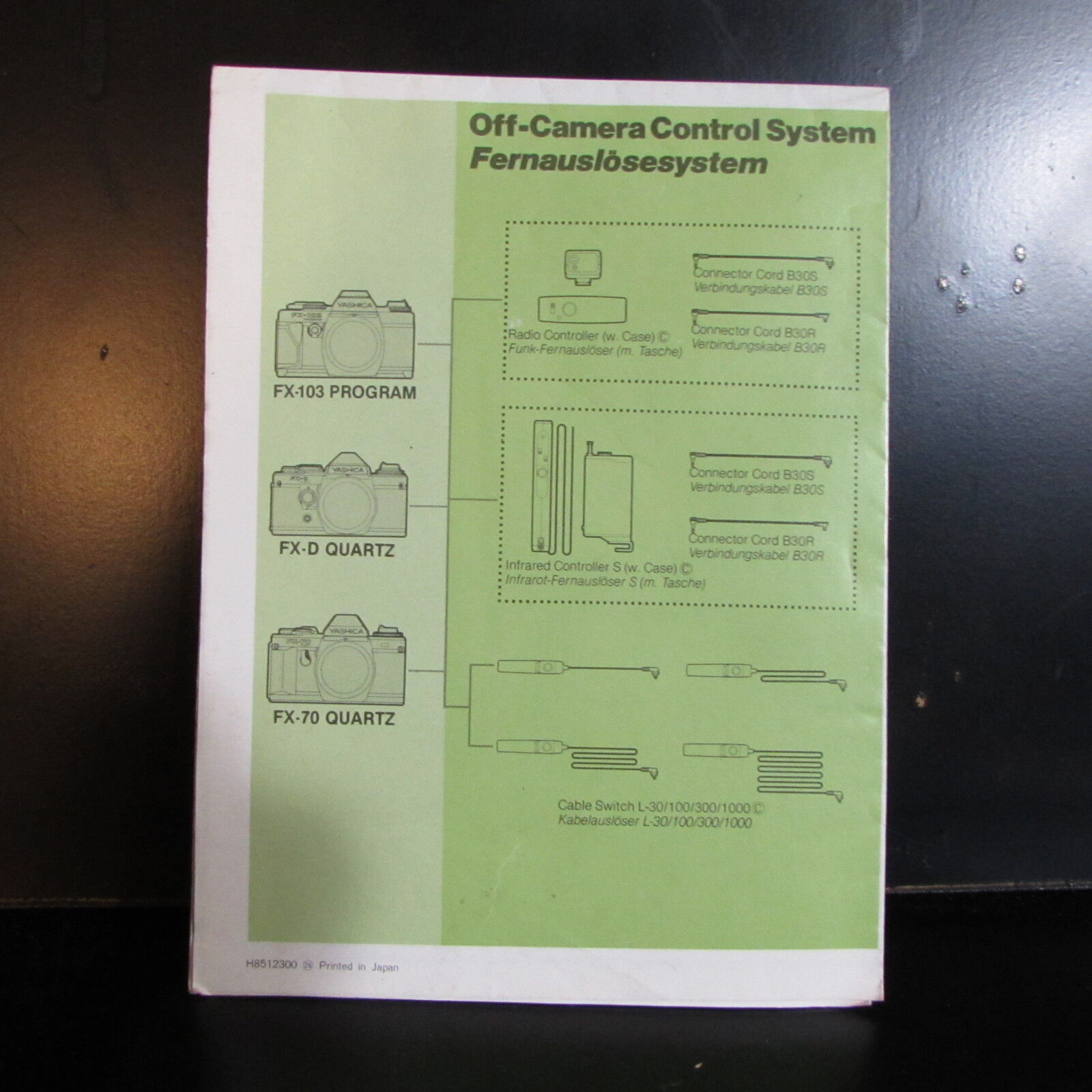 Contax  Yashica Duo - Line Systems Accessory Borchure Flash Lens List O401513