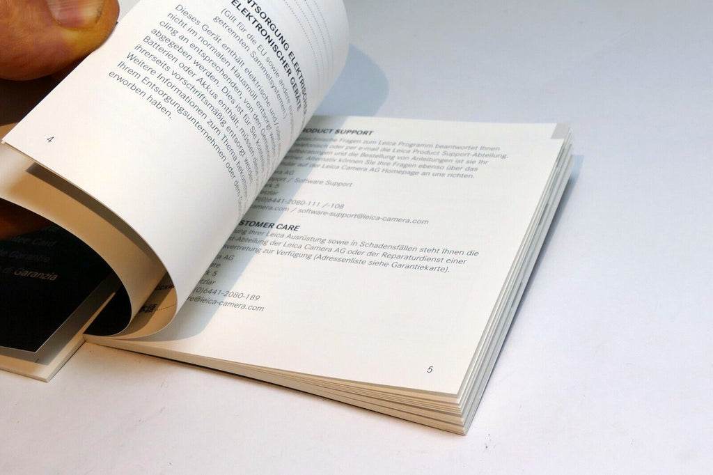 Leica Summicron-TL 23mm f2.0 f2 11081 Lens Instructions manual Guide