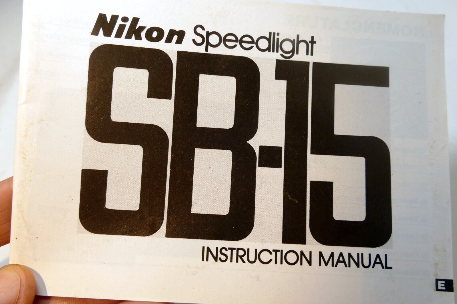 Nikon SB-15 Flash INSTRUCTION manual GUIDE English EN