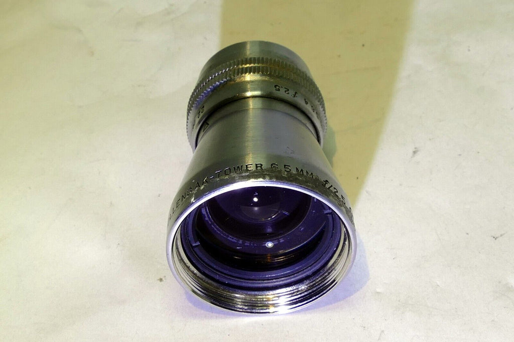 Wollensak Tower 6.5mm f/2.5 Wide Angle Cine Amaton D Mount Camera Lens