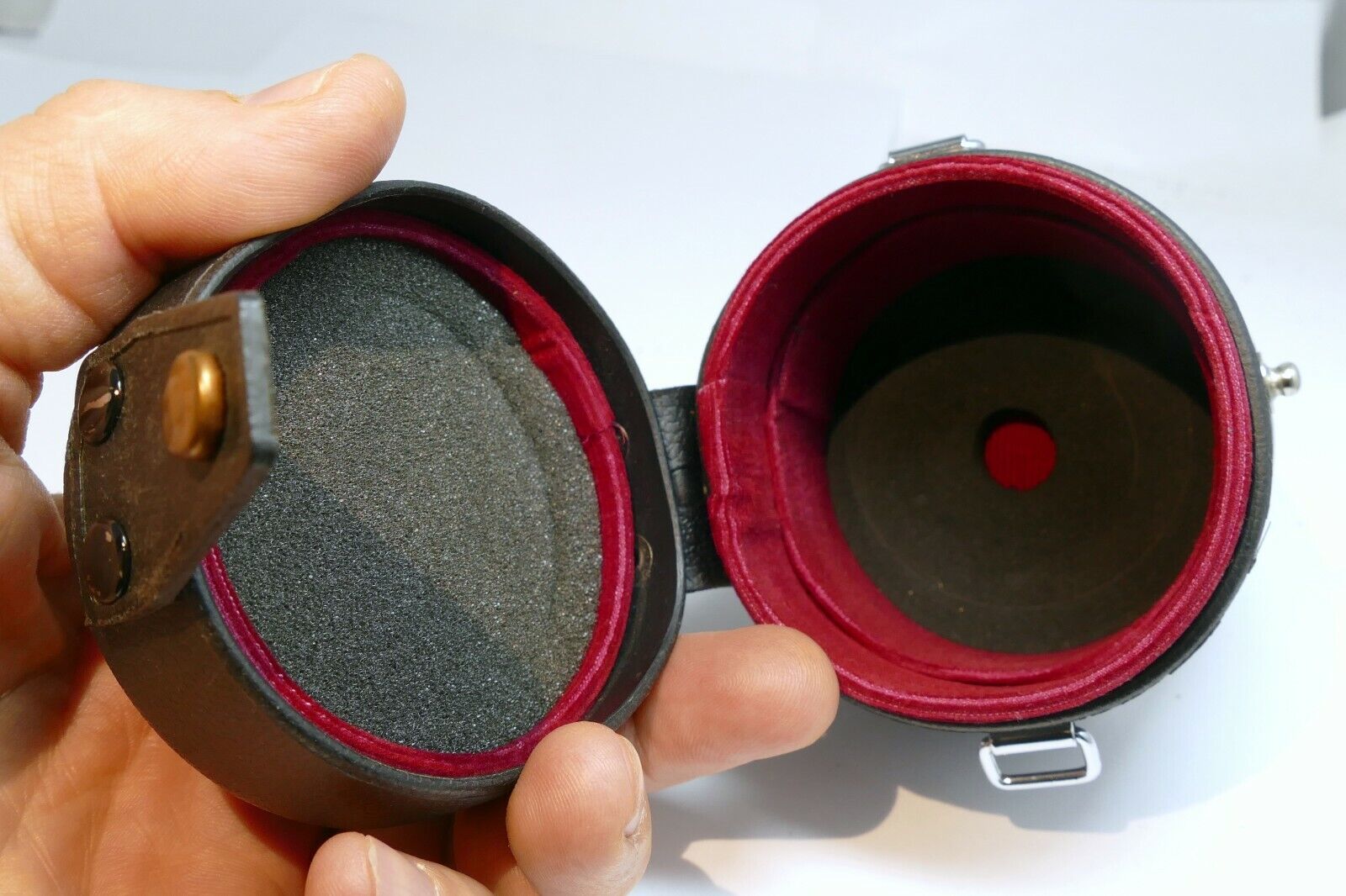 Konica Hexanon  28mm f3.5 AR empty  Hard case for lens genuine vintage