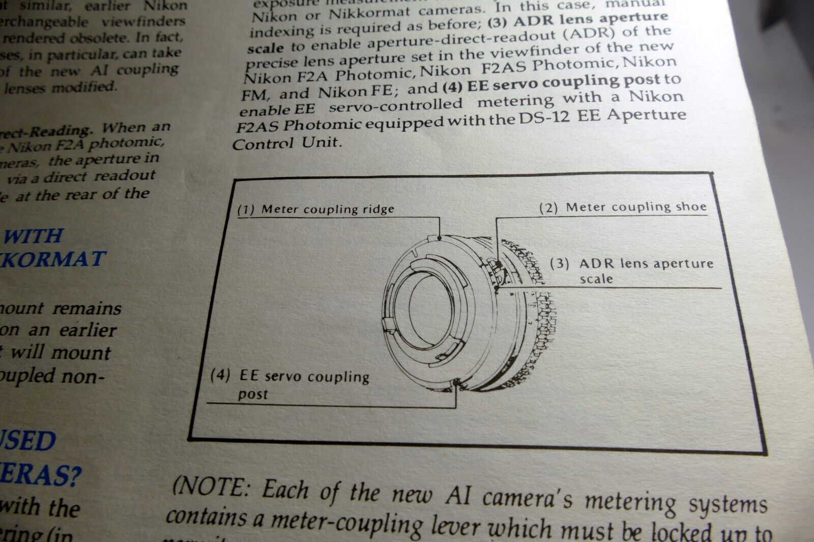 NIKON CONSUMER INFORMATION SHEET MAY 1979 NIKKOR LENS Ai modification Brochure