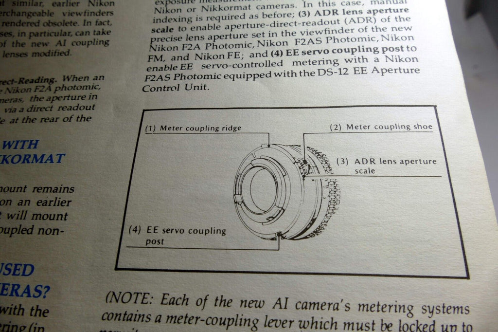 NIKON CONSUMER INFORMATION SHEET MAY 1979 NIKKOR LENS Ai modification Brochure
