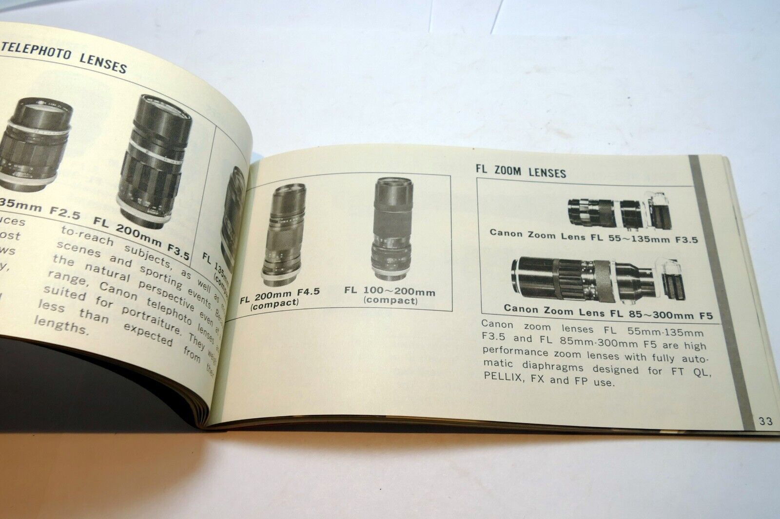 Canon FTb QL17 Canonet 19 F-1 Sales Brochure Accessory guide