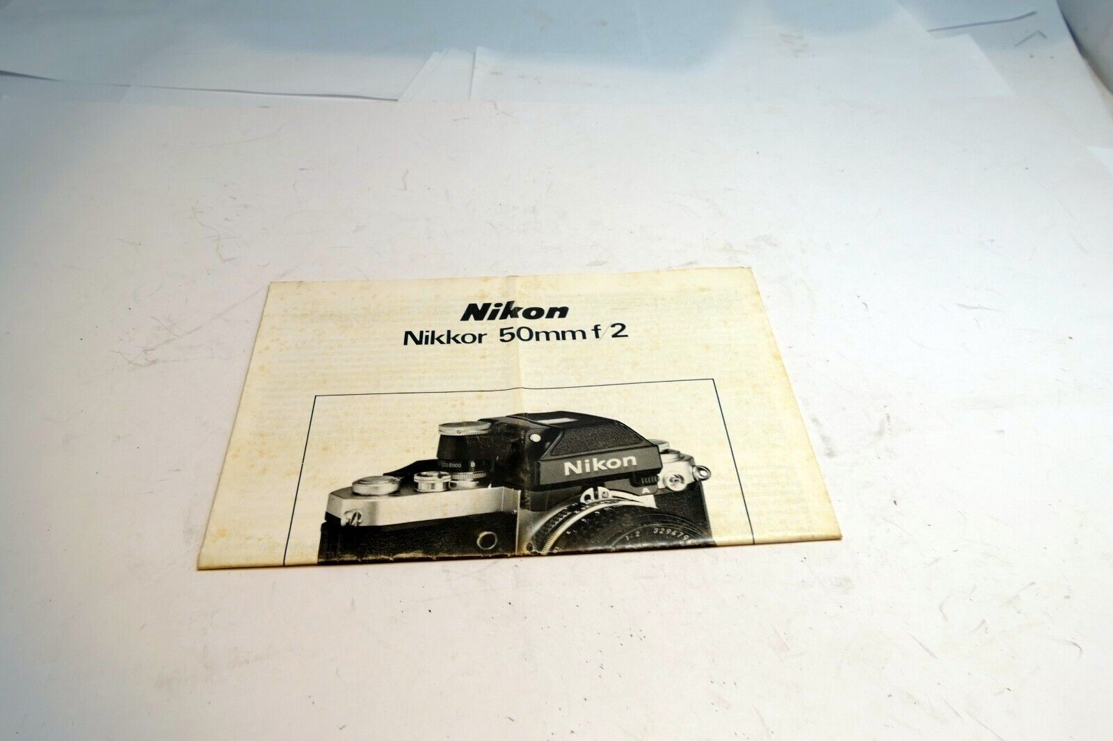 Nikon Ai 50mm f2 Nikkor lens  Guide manual  It Ck Ch
