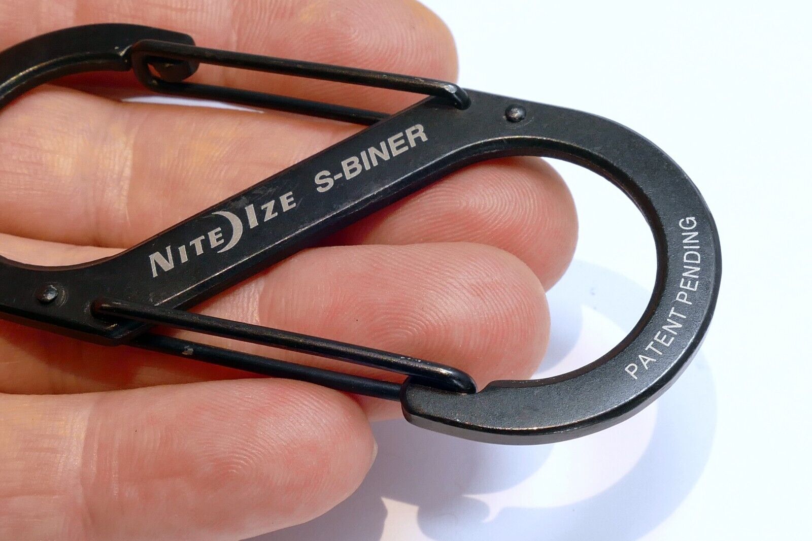 Nite Ize S-Biner Stainless Steel Black Dual-Gated Carabiner for camera strap