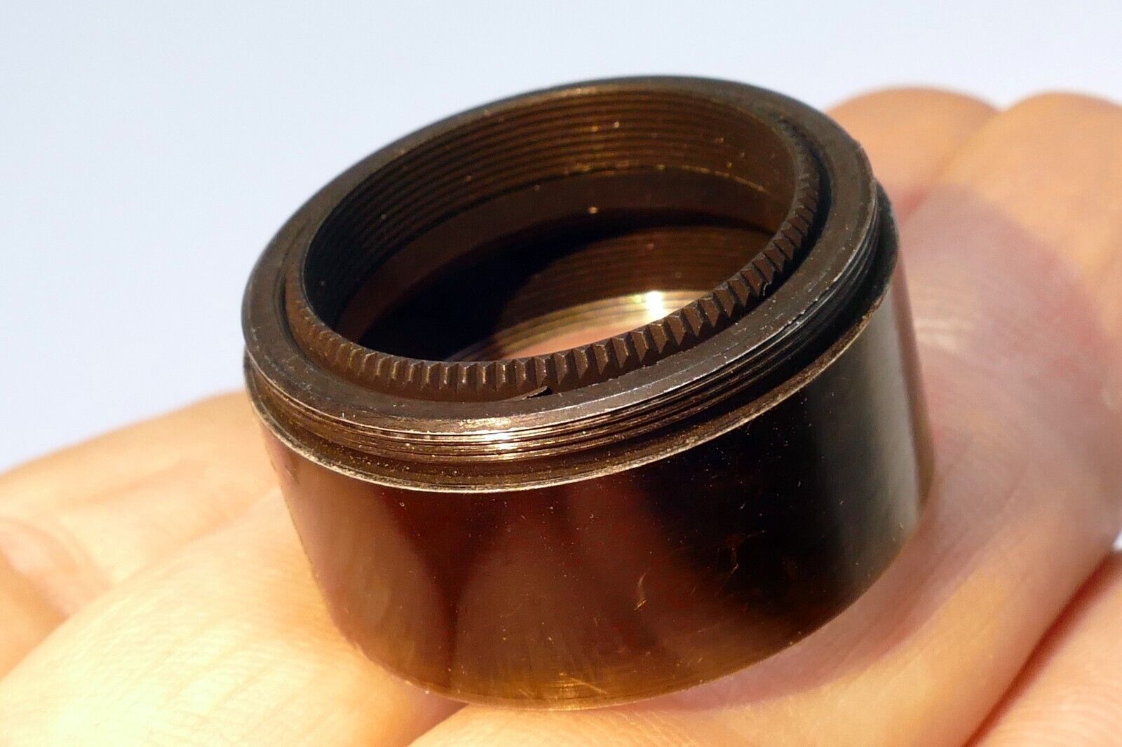 28mm threaded Lens Hood Shade screw in metal Teleamcon 1 1/2" 8mm
