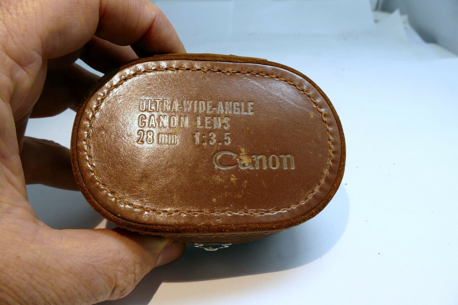 Leather Case for Canon 28mm f3.5  & L39  Lens rangefinder vintage  lens