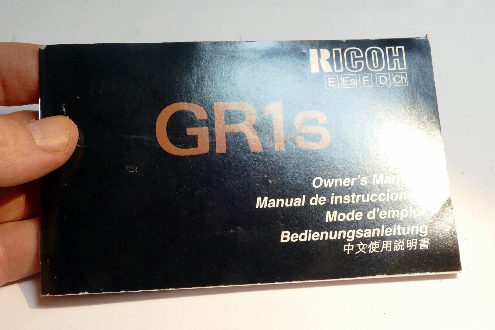 Ricoh GR1S Owners Manual Guide camera English Espanol Francais German
