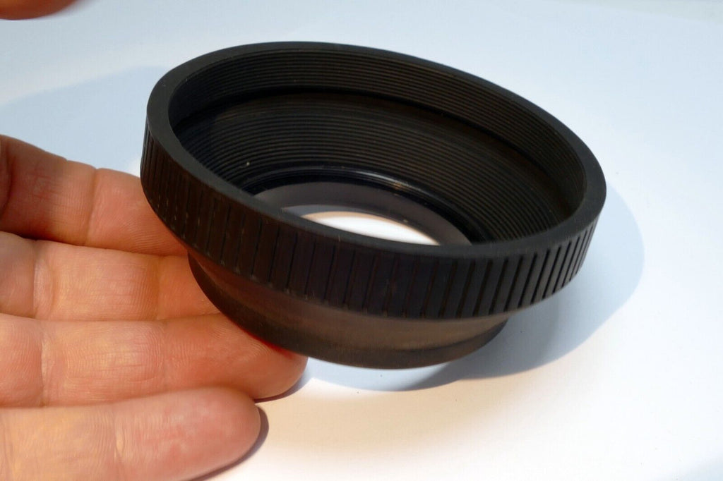 62mm Rubber Lens Hood Shade  double  threaded 3- way wide angle telephoto