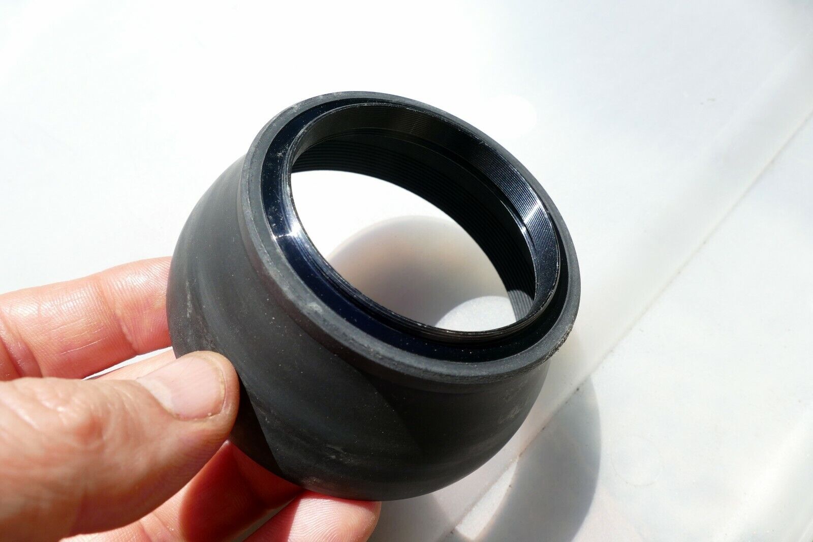 58mm Rubber Lens Hood Shade with double threads collapsible made in Japan