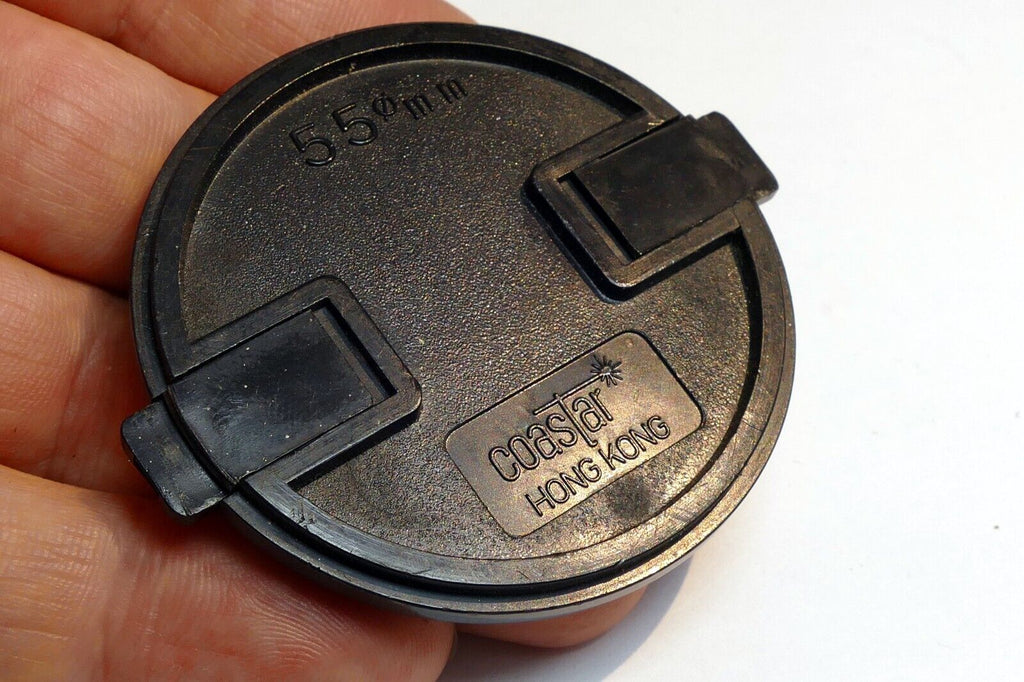 55mm Lens Front  Cap   for  camera lens photo  made in Hong Kong vintage