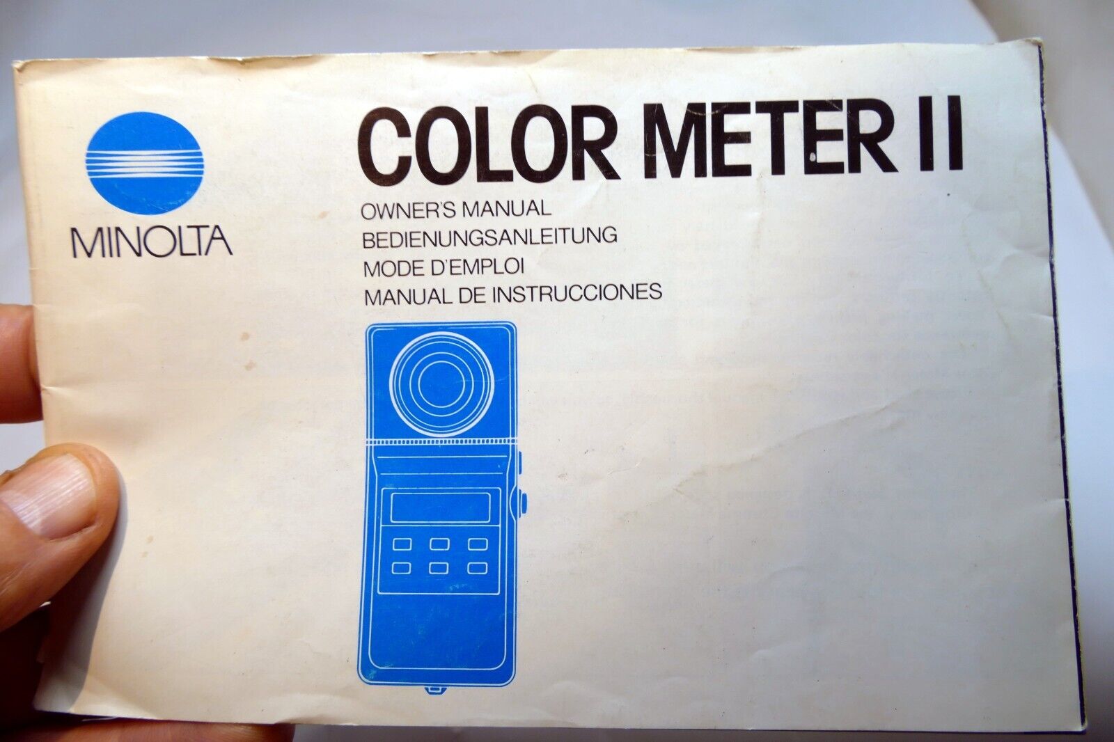 Minolta Color meter II Owner's manual  Instruction Guide E English Fr ES Gr