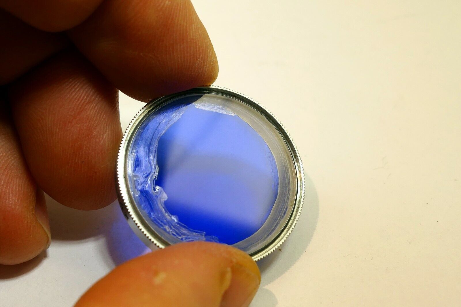 30mm Kodak Photoflood 32 2L=4X Lens filter made in Germany (damaged separation)