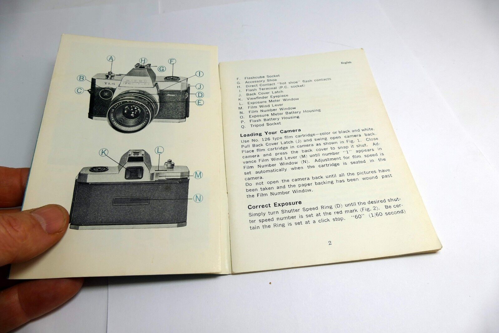 Ricoh 126C-FLEX TLS Camera Instruction Manual / User Guide EN - genuine OEM