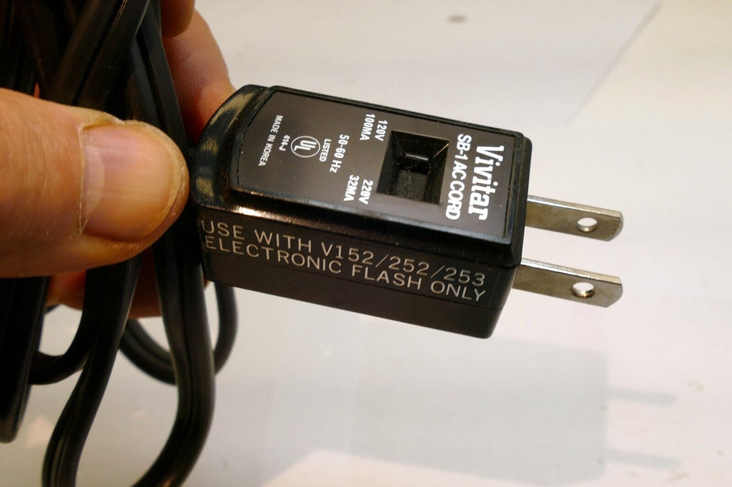 Vivitar SB-1 AC Power Cable Cord for  V152/252/253 Electronic Flash