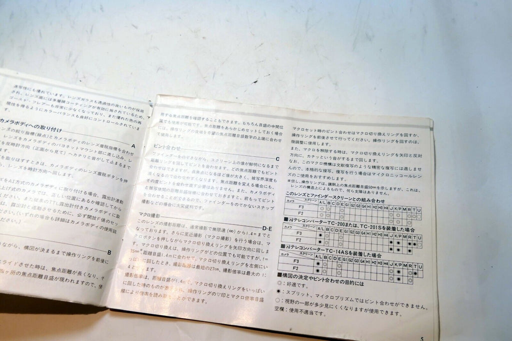 Nikon Zoom Nikkor 35-105mm f3.5-4.5 Ai-s LENS Instruction Guide Manual 1985