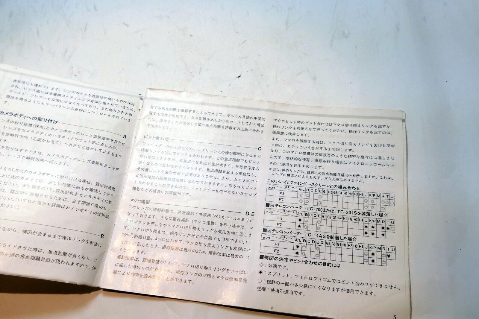 Nikon Zoom Nikkor 35-105mm f3.5-4.5 Ai-s LENS Instruction Guide Manual 1985