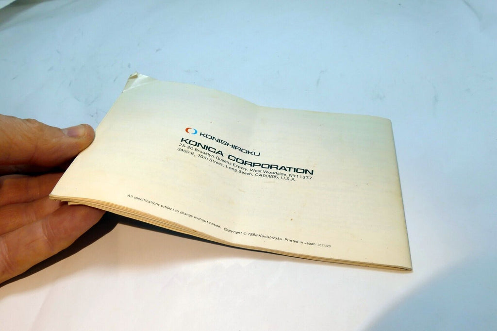 Konica C35 MF Camera Guide Booklet/Manual  English EN