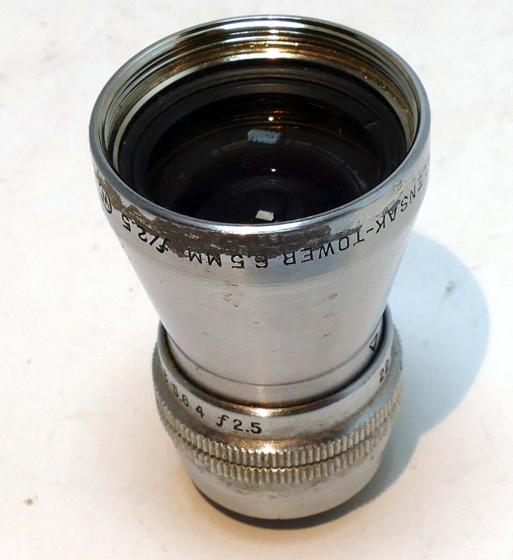 Wollensak Tower 6.5mm f/2.5 Wide Angle Cine Amaton D Mount Camera Lens