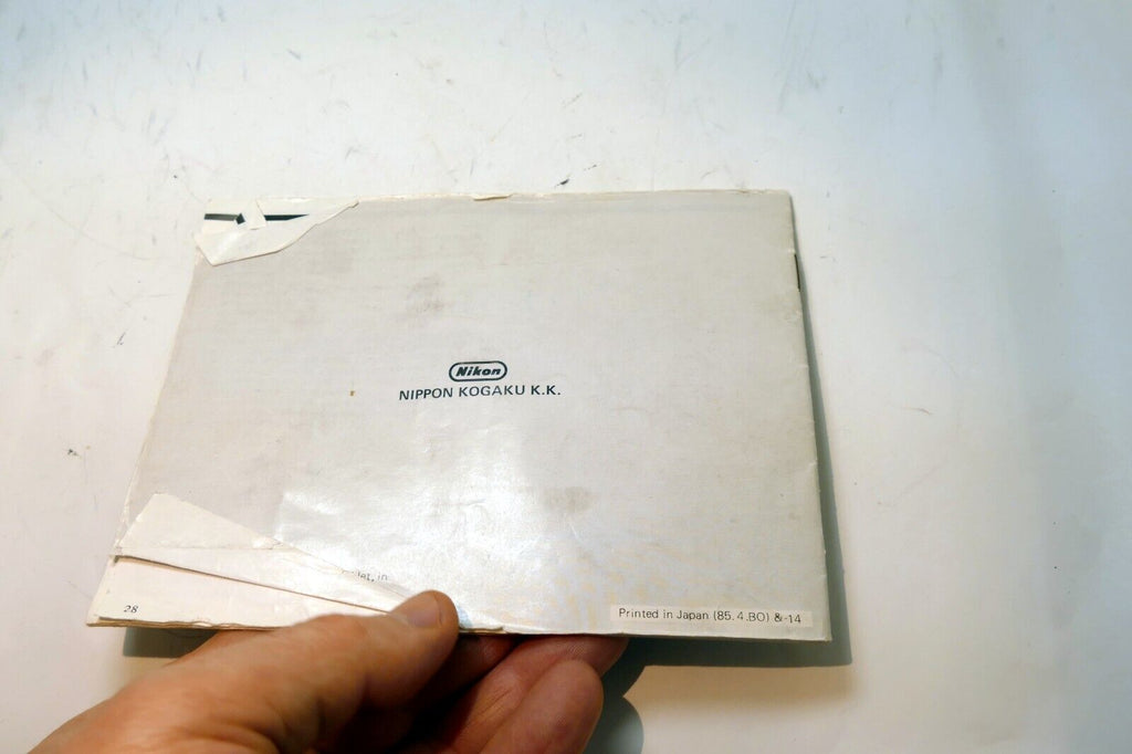 Nikon Zoom Nikkor 35-105mm f3.5-4.5 Ai-s LENS Instruction Guide Manual 1985