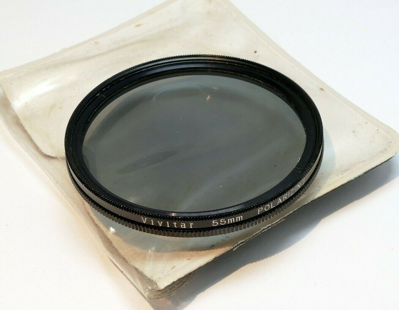 Vivitar 55mm Filter Polarizing Polar PL linear  with plastic case made in Japan
