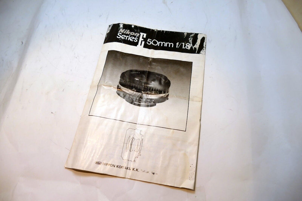 Nikon E series 50mm f1.8 Ai-s FLENS Instruction Guide Manual 1981