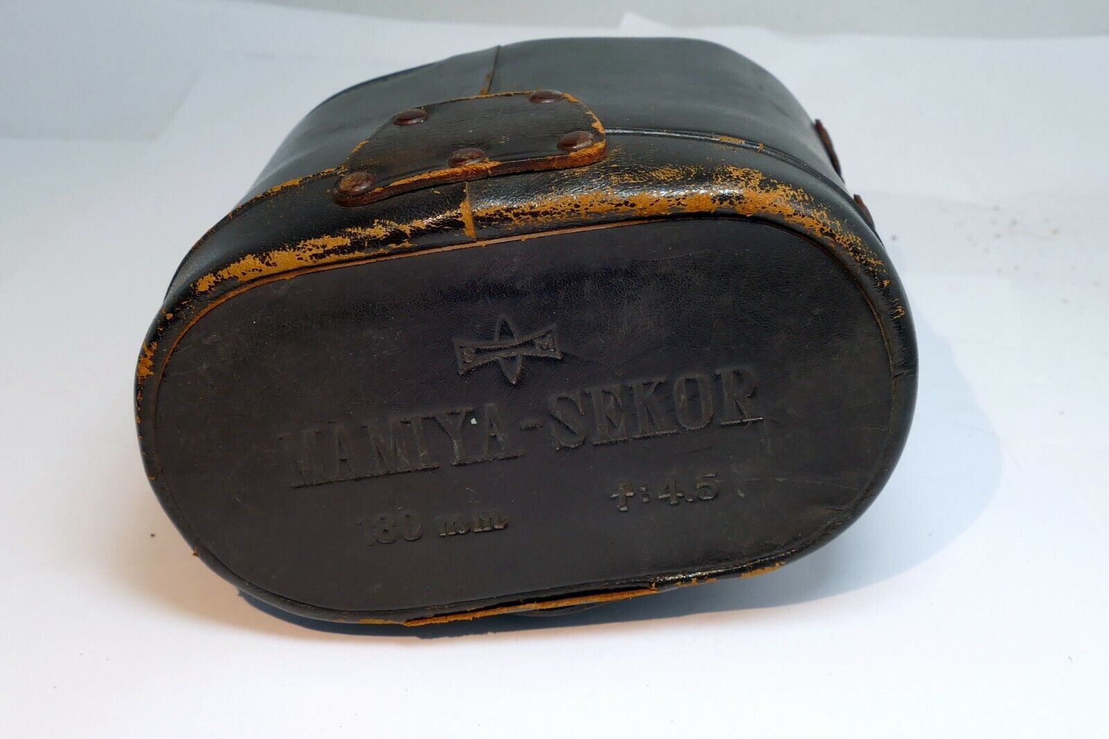 Mamiya Sekor 180mm f4.5 Hard case for lens TLR brown 18cm 13.5cm