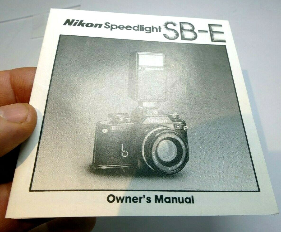 Nikon SB-E flash Instruction manual Guide book  Speedlight English