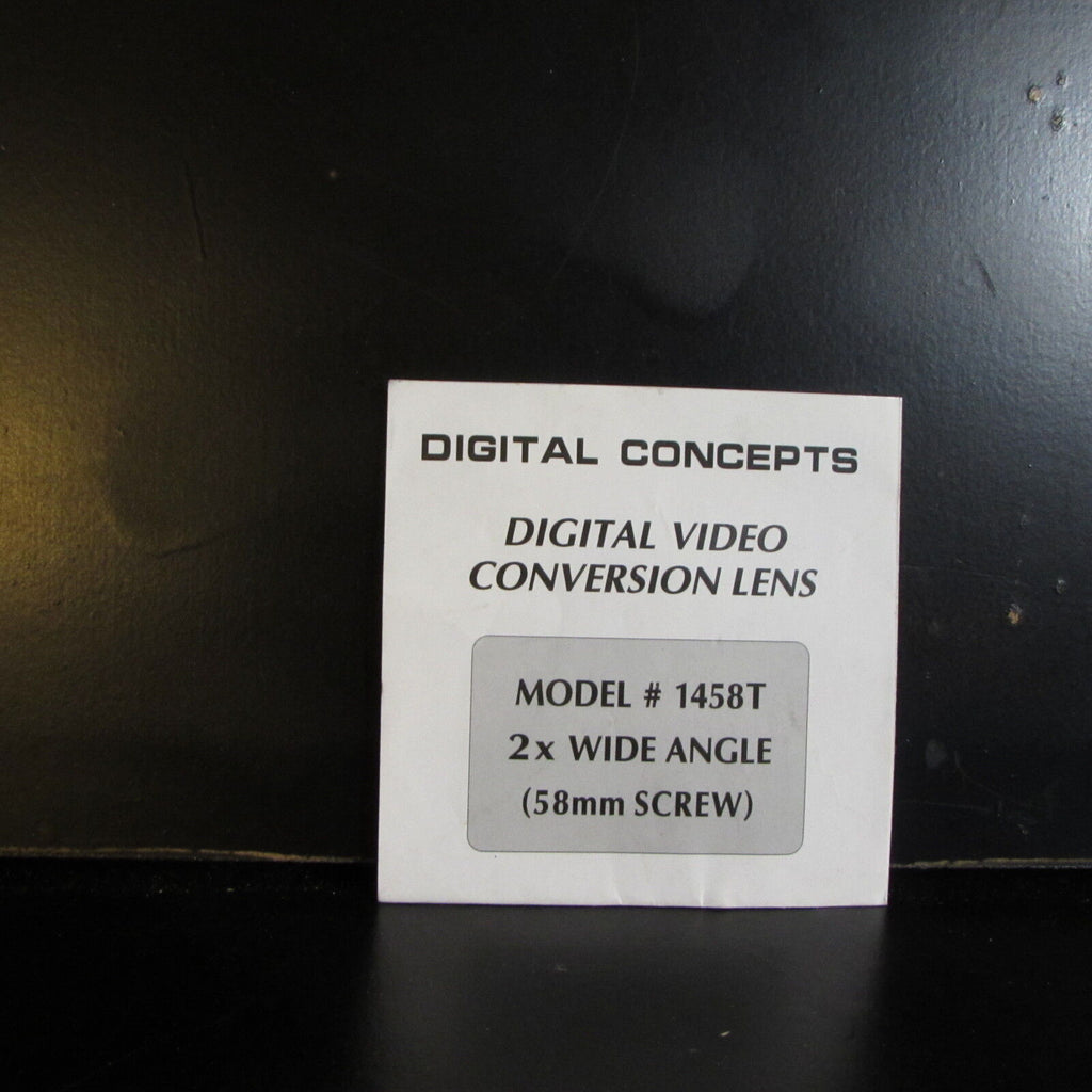Digital Concepts Digital Conversion Lens Model # 1458T 58mm guide manual 2X wide