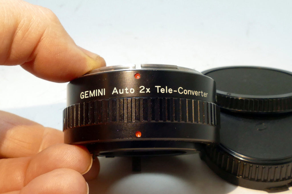 Gemini 2X Teleconverter lens Tele-plus for Canon C / FD  mount  w/ both caps