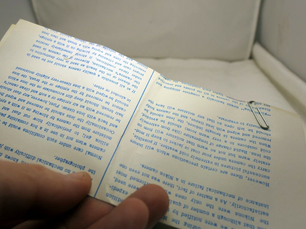 Ehrenreich Photo-Optical Industries Inc owners card for Fujica Compact Deluxe