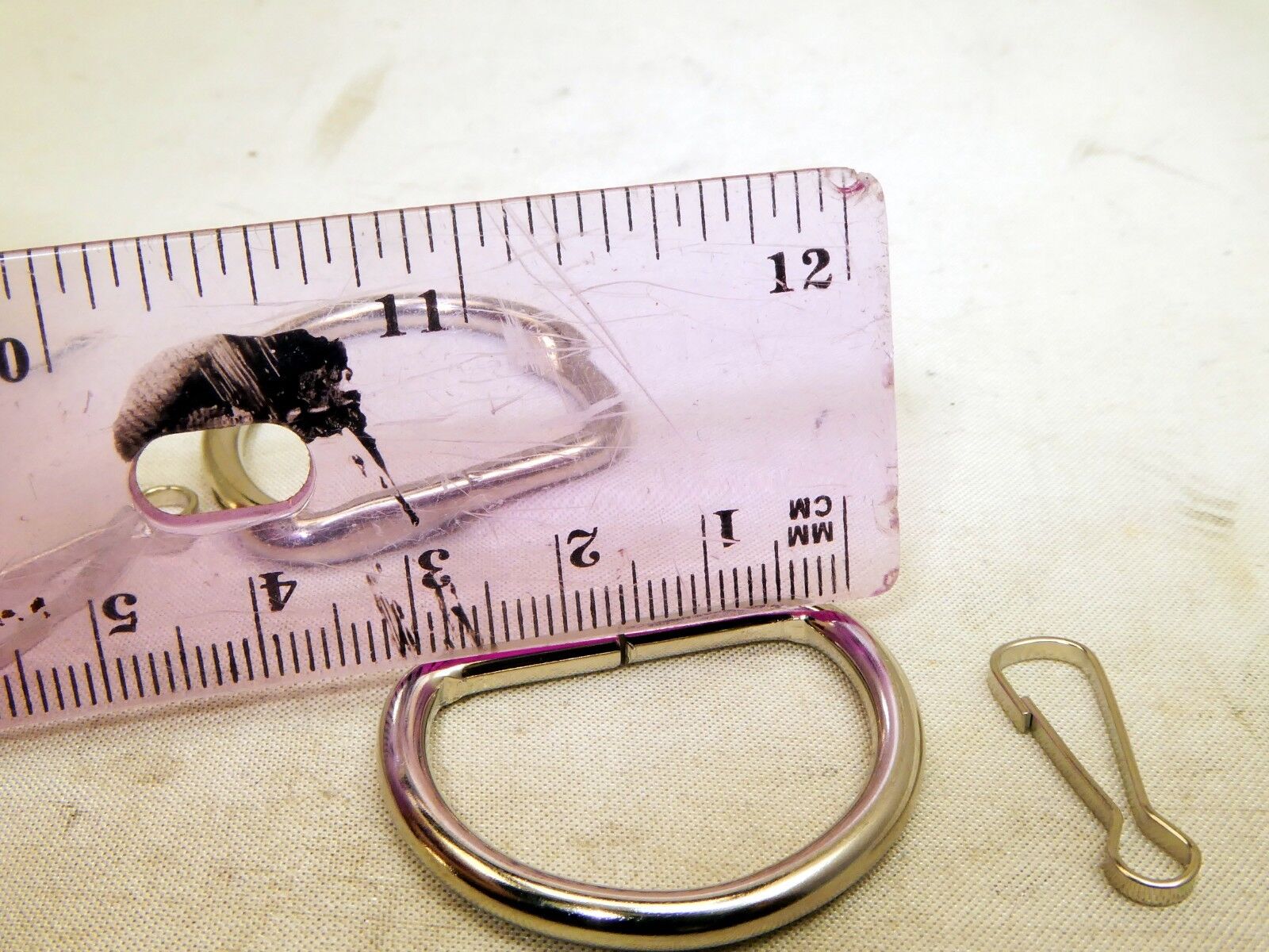 1.5" 35mm pair Steel D-ring Connector Metal for Camera Strap Belt with two loops